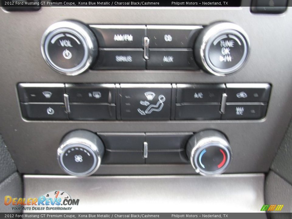 2012 Ford Mustang GT Premium Coupe Kona Blue Metallic / Charcoal Black/Cashmere Photo #35