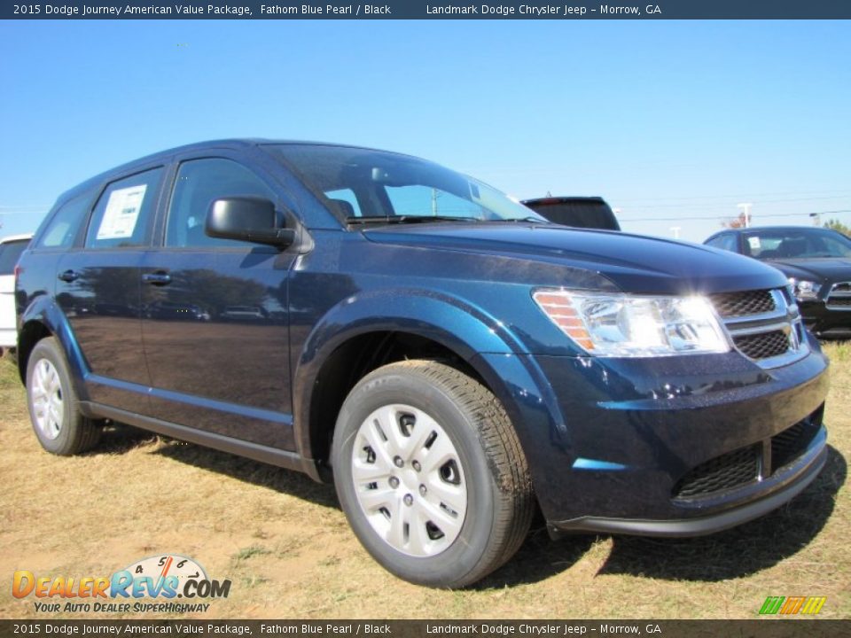 2015 Dodge Journey American Value Package Fathom Blue Pearl / Black Photo #4