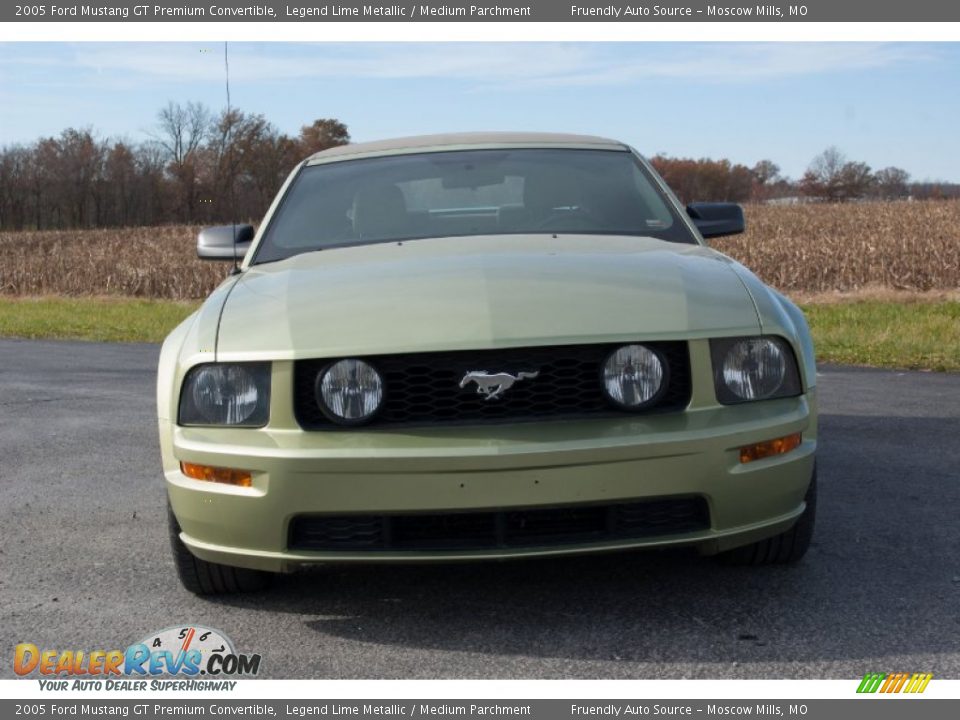 2005 Ford Mustang GT Premium Convertible Legend Lime Metallic / Medium Parchment Photo #2