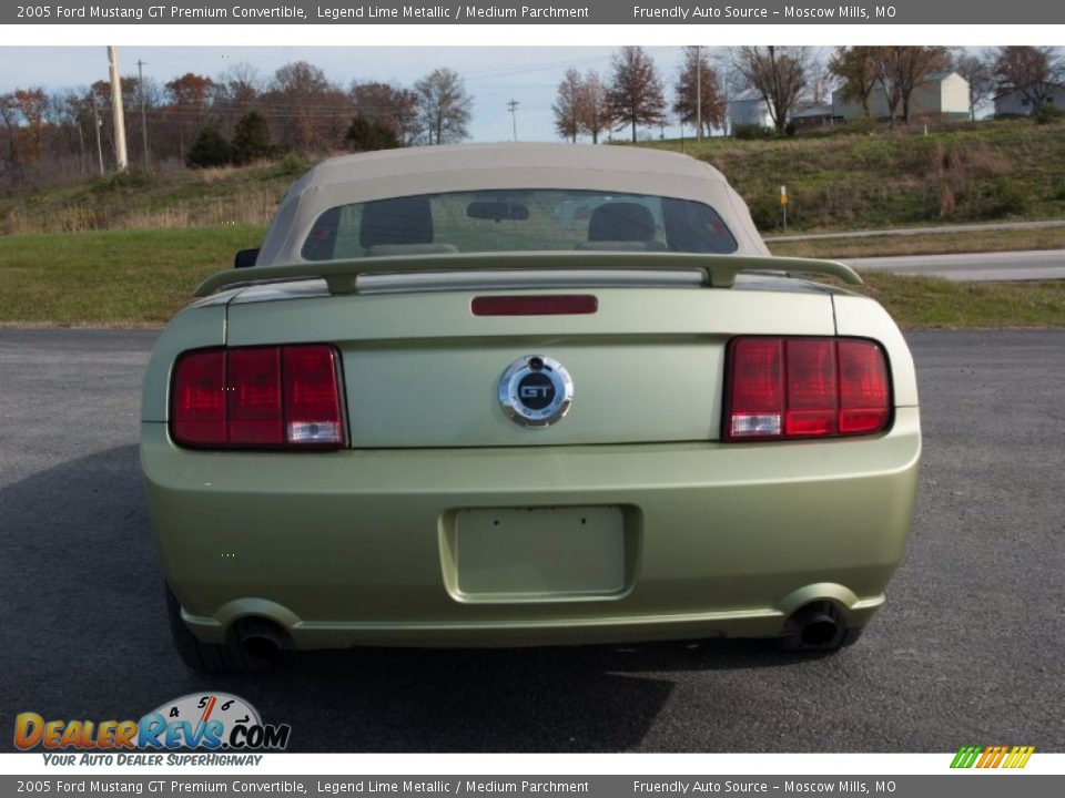 2005 Ford Mustang GT Premium Convertible Legend Lime Metallic / Medium Parchment Photo #5