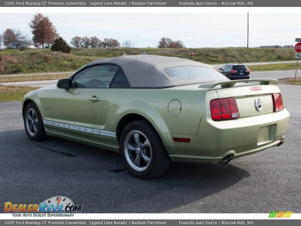 2005 Ford Mustang GT Premium Convertible Legend Lime Metallic / Medium Parchment Photo #6