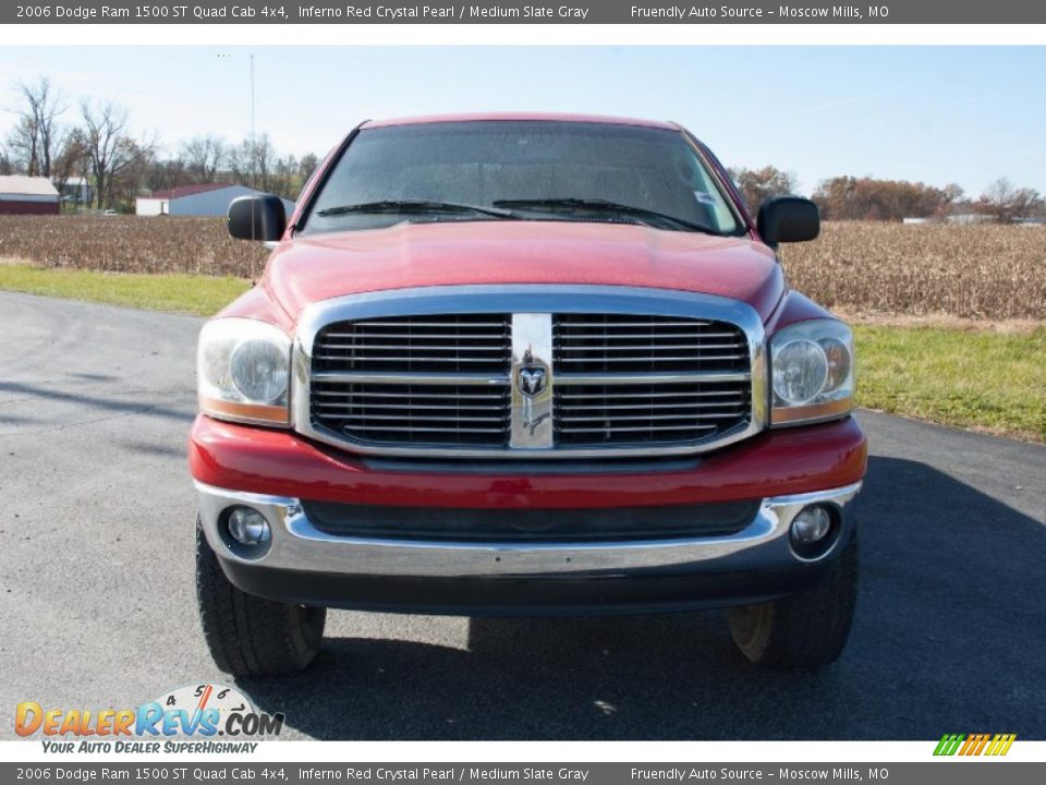 2006 Dodge Ram 1500 ST Quad Cab 4x4 Inferno Red Crystal Pearl / Medium Slate Gray Photo #2