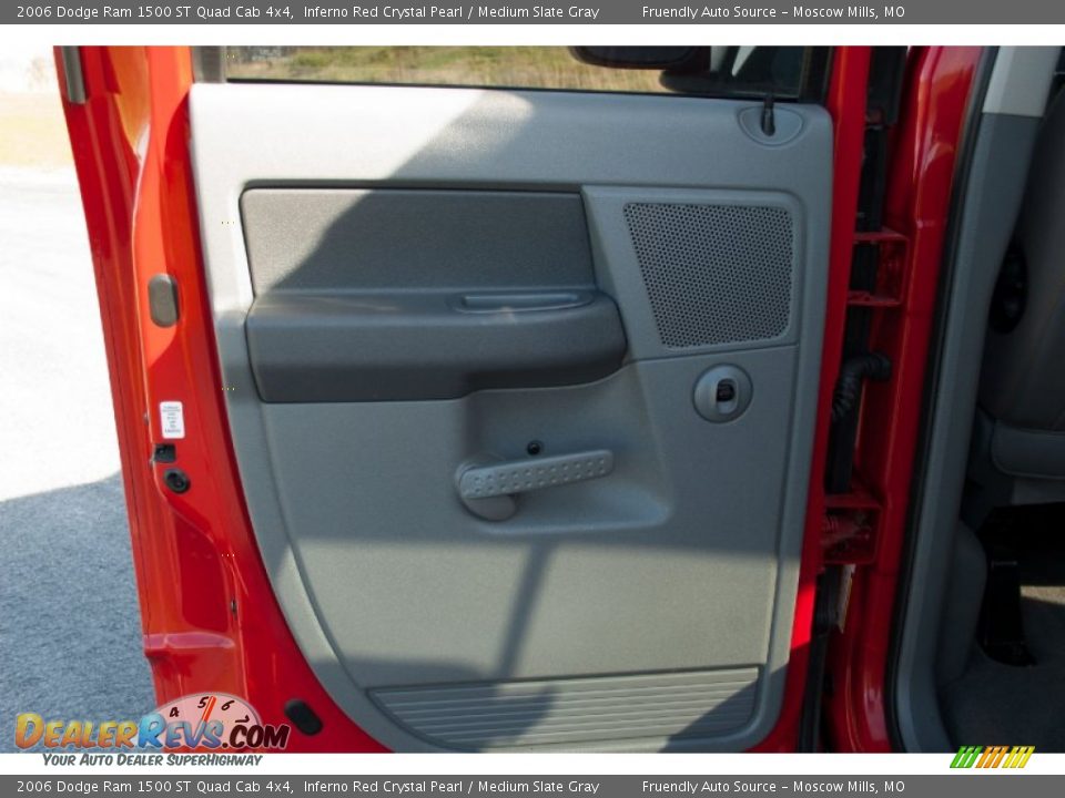2006 Dodge Ram 1500 ST Quad Cab 4x4 Inferno Red Crystal Pearl / Medium Slate Gray Photo #9