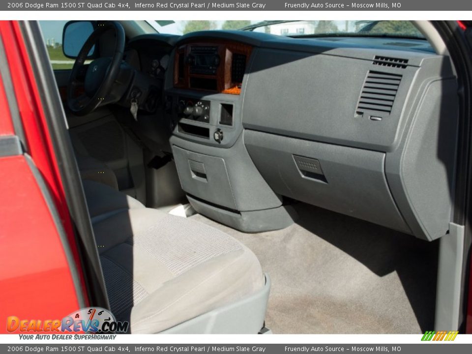 2006 Dodge Ram 1500 ST Quad Cab 4x4 Inferno Red Crystal Pearl / Medium Slate Gray Photo #14