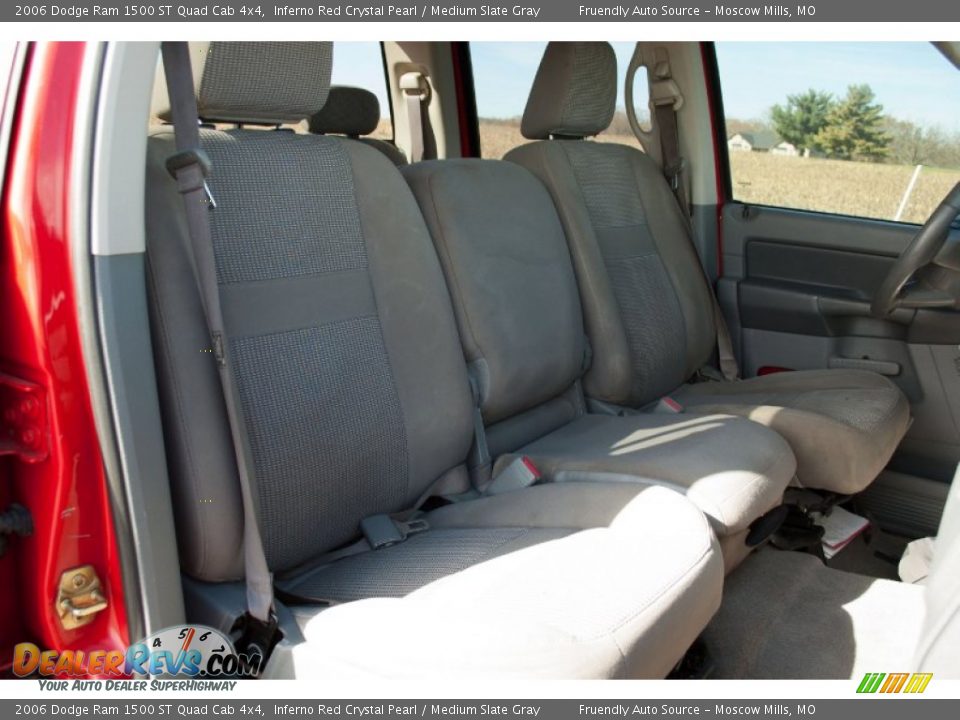 2006 Dodge Ram 1500 ST Quad Cab 4x4 Inferno Red Crystal Pearl / Medium Slate Gray Photo #15