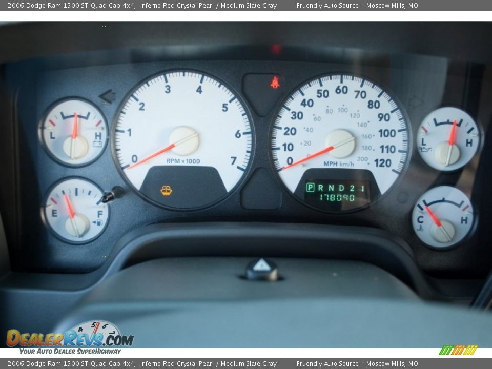2006 Dodge Ram 1500 ST Quad Cab 4x4 Inferno Red Crystal Pearl / Medium Slate Gray Photo #20