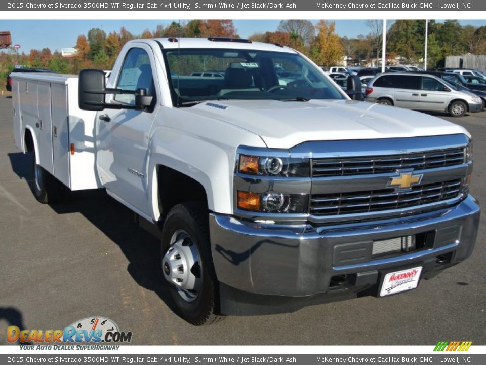 2015 Chevrolet Silverado 3500HD WT Regular Cab 4x4 Utility Summit White / Jet Black/Dark Ash Photo #1