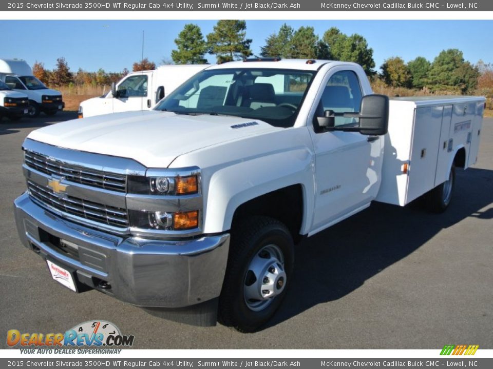 2015 Chevrolet Silverado 3500HD WT Regular Cab 4x4 Utility Summit White / Jet Black/Dark Ash Photo #2