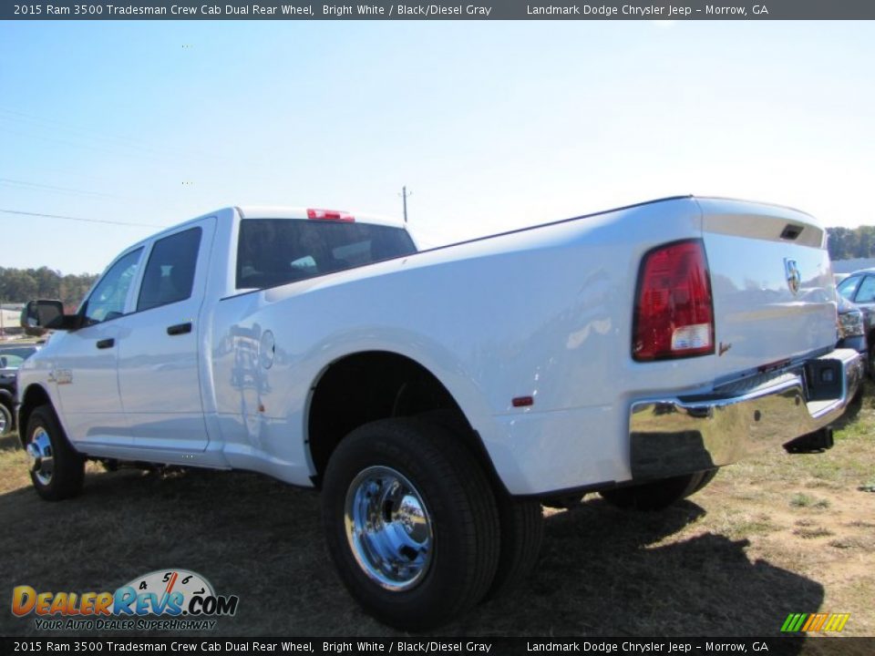 2015 Ram 3500 Tradesman Crew Cab Dual Rear Wheel Bright White / Black/Diesel Gray Photo #2