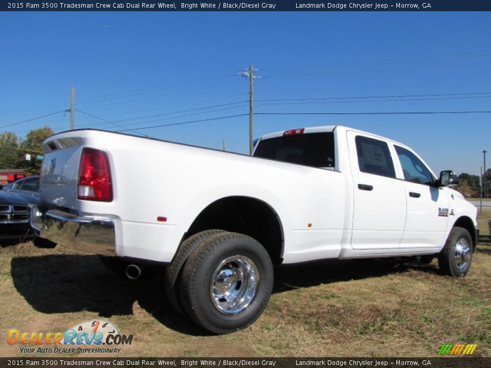 2015 Ram 3500 Tradesman Crew Cab Dual Rear Wheel Bright White / Black/Diesel Gray Photo #3
