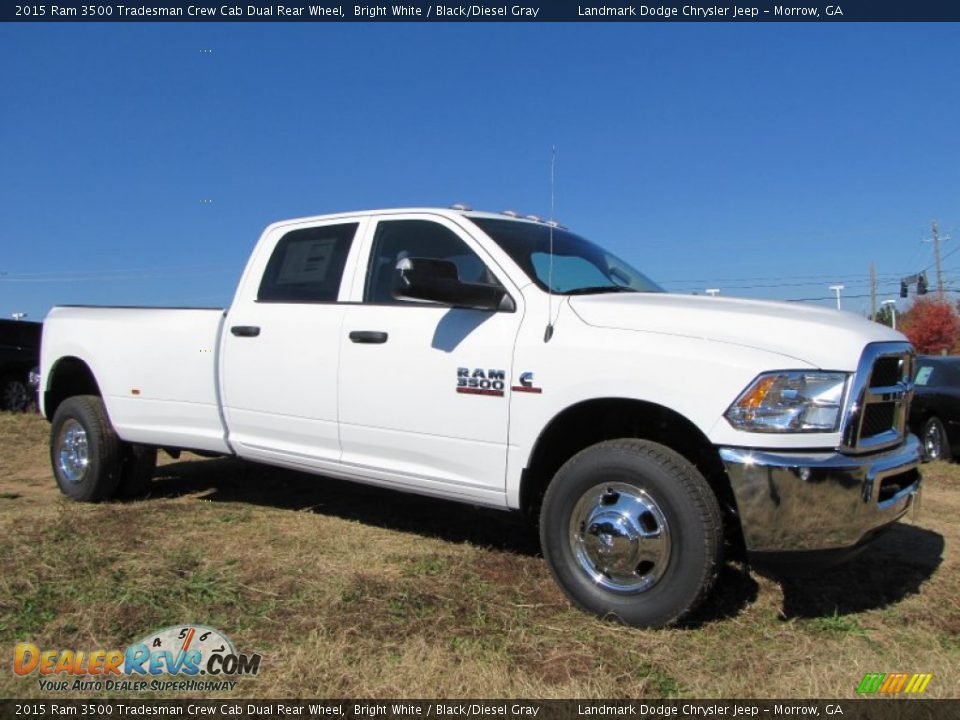 Bright White 2015 Ram 3500 Tradesman Crew Cab Dual Rear Wheel Photo #4