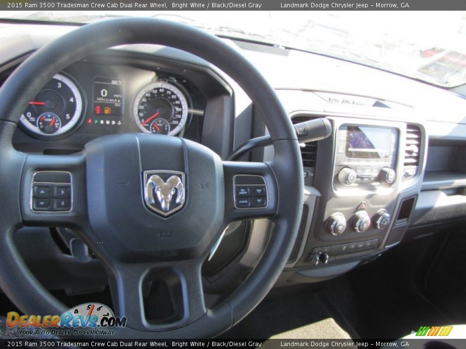 2015 Ram 3500 Tradesman Crew Cab Dual Rear Wheel Bright White / Black/Diesel Gray Photo #8