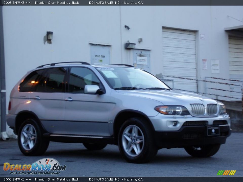2005 BMW X5 4.4i Titanium Silver Metallic / Black Photo #4