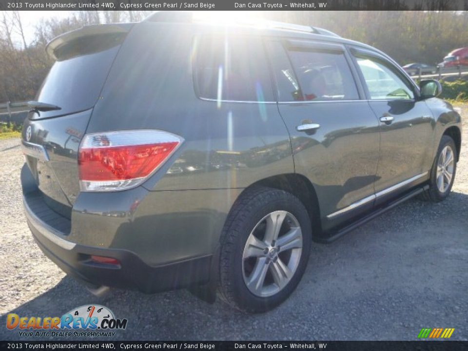 2013 Toyota Highlander Limited 4WD Cypress Green Pearl / Sand Beige Photo #3