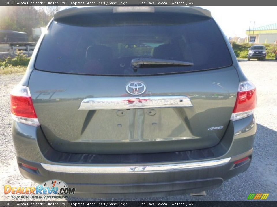 2013 Toyota Highlander Limited 4WD Cypress Green Pearl / Sand Beige Photo #4