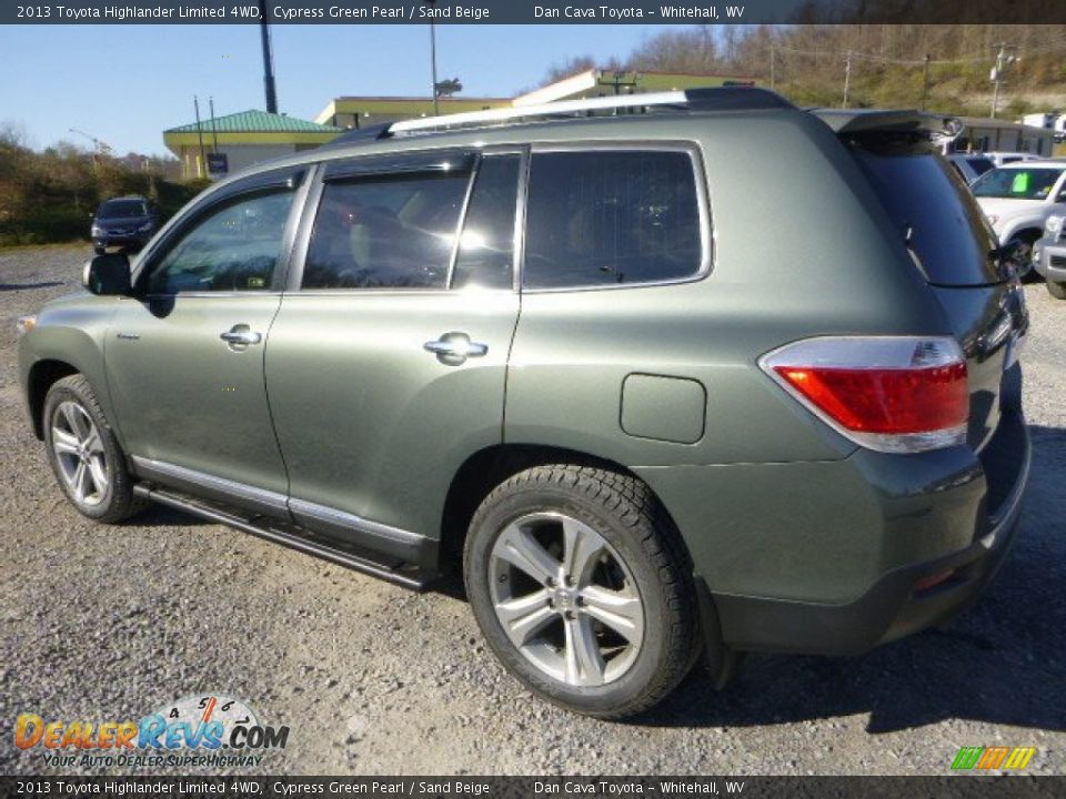 2013 Toyota Highlander Limited 4WD Cypress Green Pearl / Sand Beige Photo #6