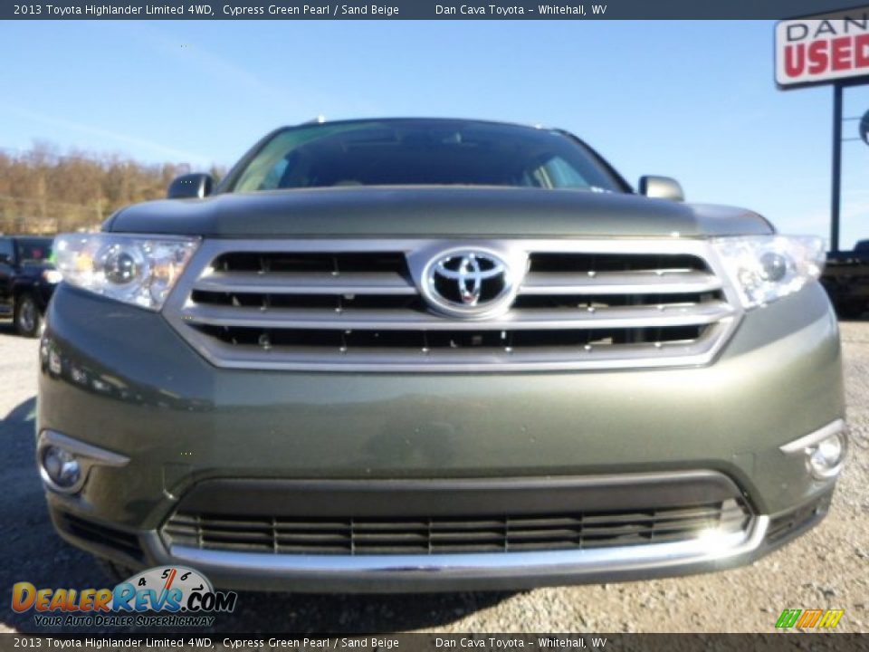 2013 Toyota Highlander Limited 4WD Cypress Green Pearl / Sand Beige Photo #9