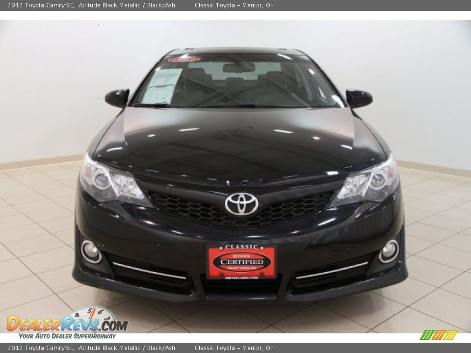 2012 Toyota Camry SE Attitude Black Metallic / Black/Ash Photo #2