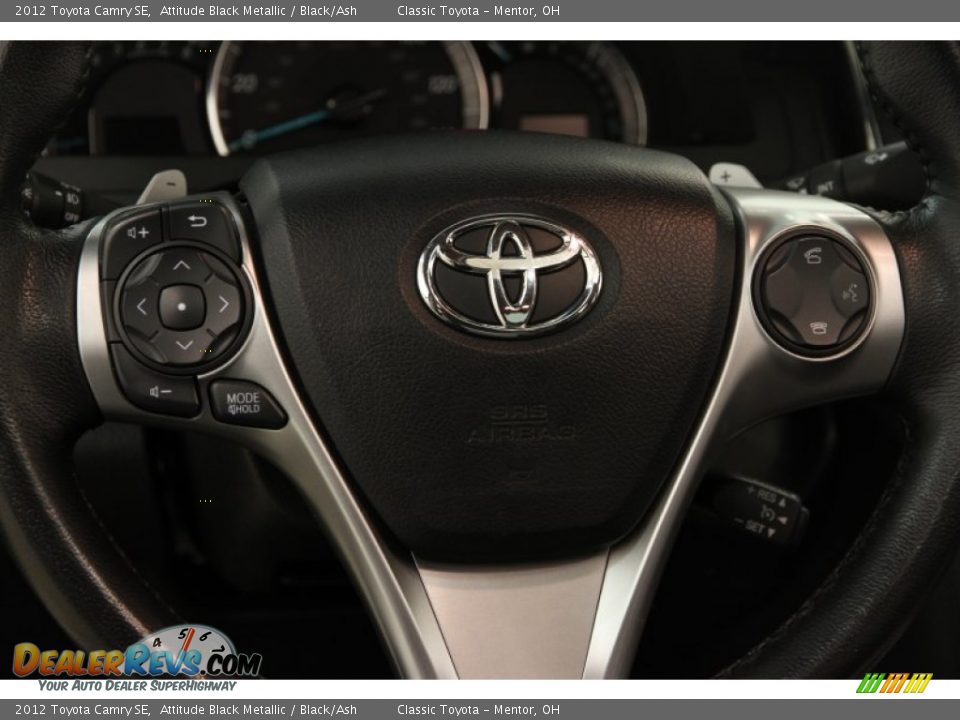 2012 Toyota Camry SE Attitude Black Metallic / Black/Ash Photo #6
