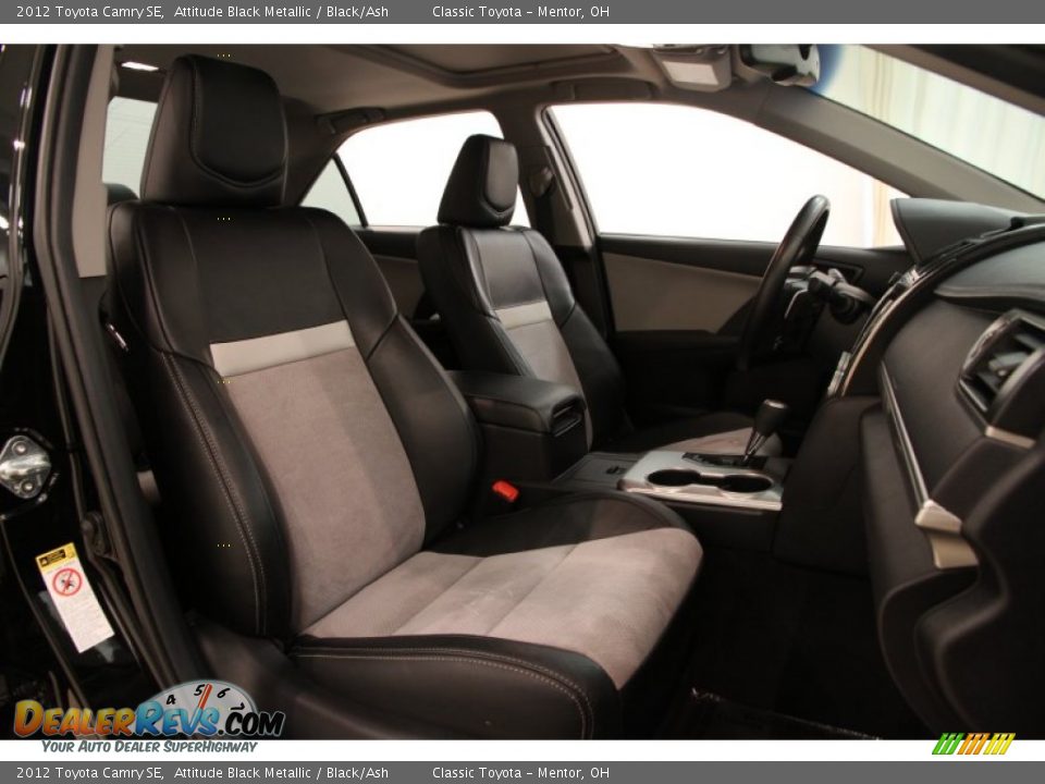 2012 Toyota Camry SE Attitude Black Metallic / Black/Ash Photo #13