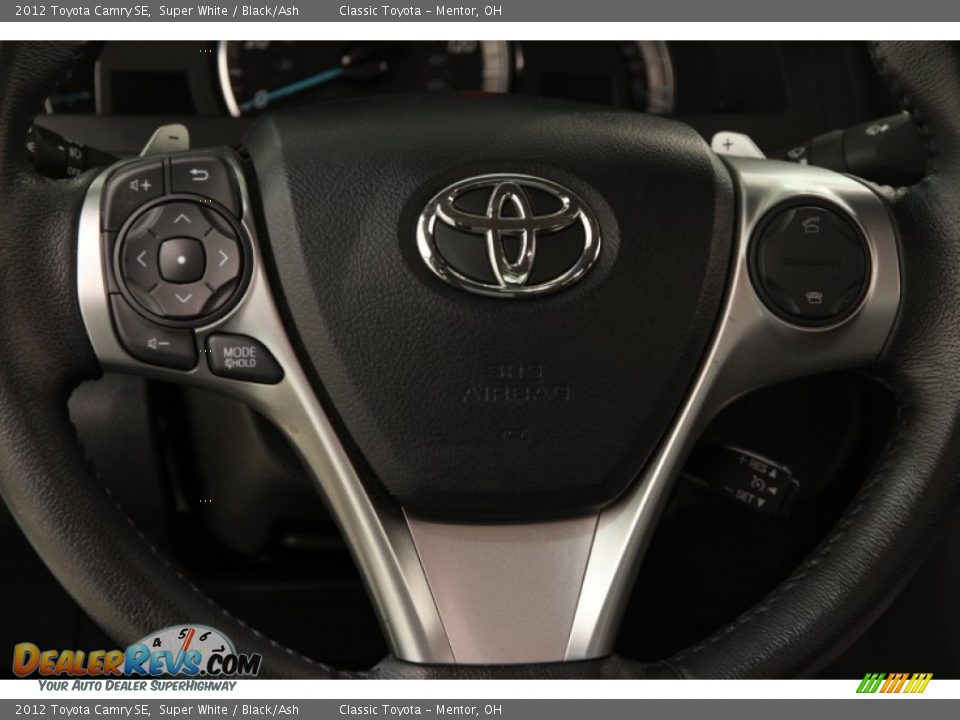 2012 Toyota Camry SE Super White / Black/Ash Photo #7