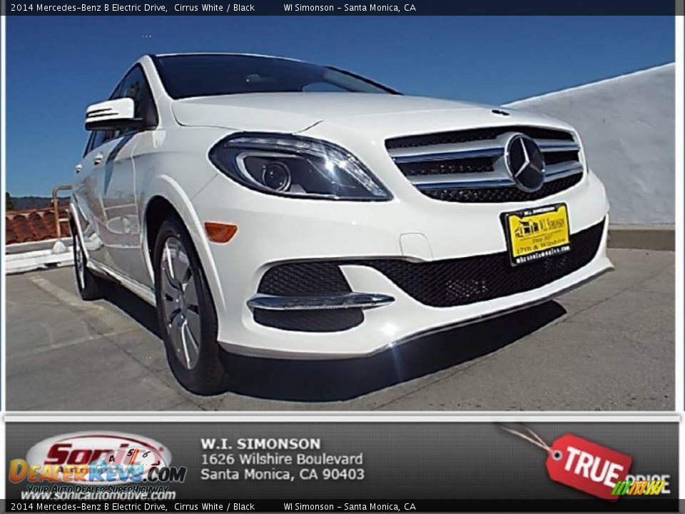 2014 Mercedes-Benz B Electric Drive Cirrus White / Black Photo #1