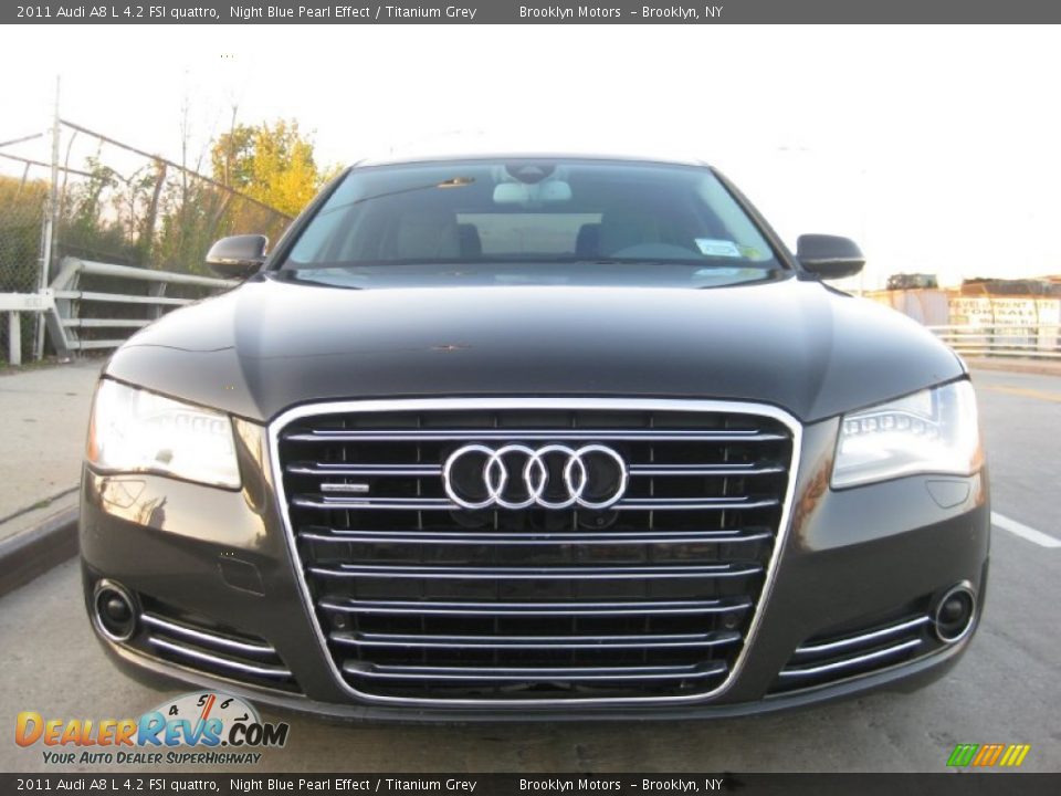 2011 Audi A8 L 4.2 FSI quattro Night Blue Pearl Effect / Titanium Grey Photo #4