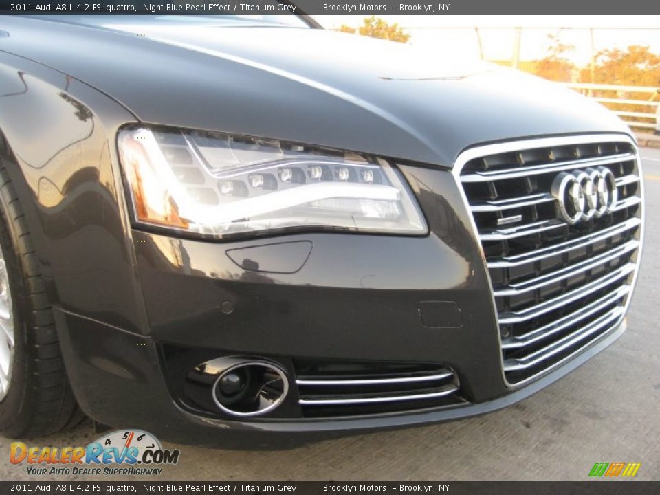 2011 Audi A8 L 4.2 FSI quattro Night Blue Pearl Effect / Titanium Grey Photo #5