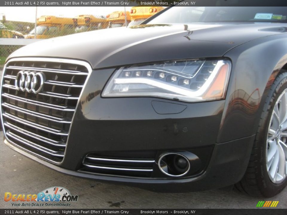 2011 Audi A8 L 4.2 FSI quattro Night Blue Pearl Effect / Titanium Grey Photo #6