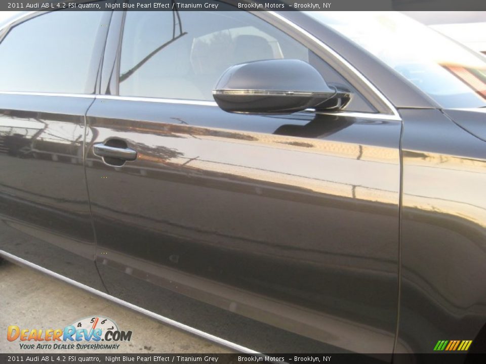 2011 Audi A8 L 4.2 FSI quattro Night Blue Pearl Effect / Titanium Grey Photo #9