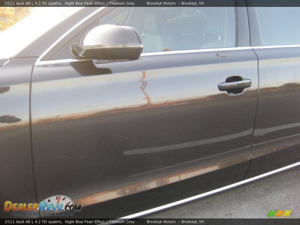 2011 Audi A8 L 4.2 FSI quattro Night Blue Pearl Effect / Titanium Grey Photo #10