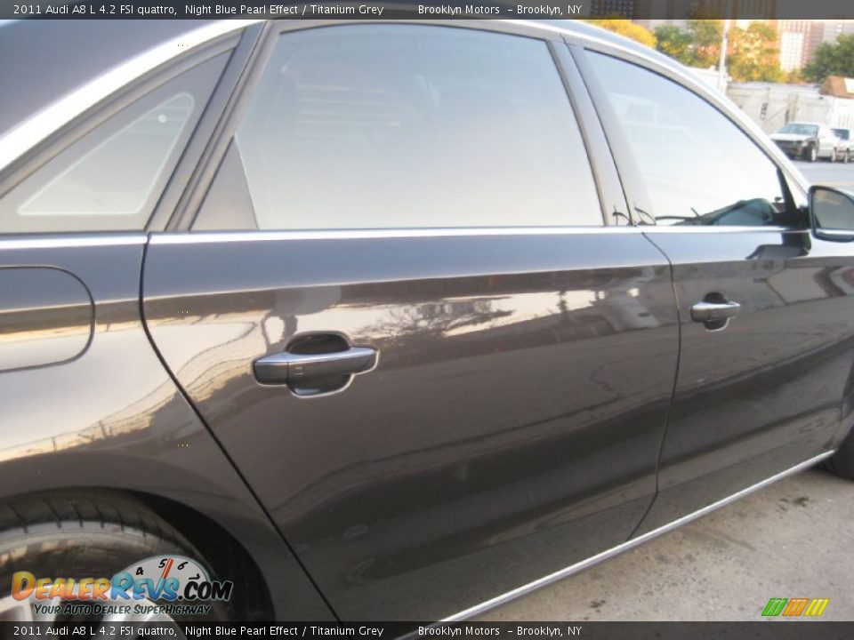 2011 Audi A8 L 4.2 FSI quattro Night Blue Pearl Effect / Titanium Grey Photo #11