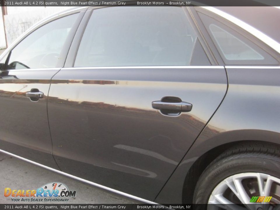 2011 Audi A8 L 4.2 FSI quattro Night Blue Pearl Effect / Titanium Grey Photo #12