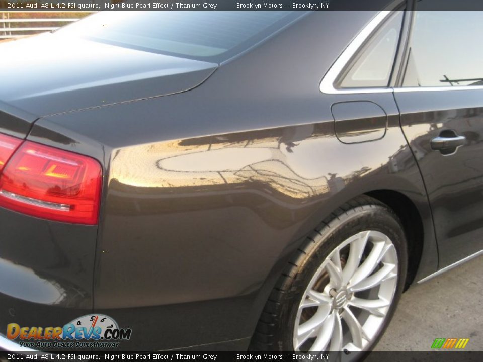 2011 Audi A8 L 4.2 FSI quattro Night Blue Pearl Effect / Titanium Grey Photo #13