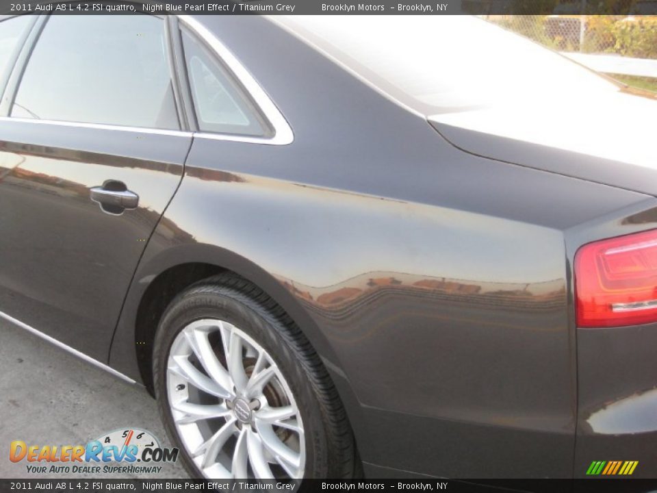 2011 Audi A8 L 4.2 FSI quattro Night Blue Pearl Effect / Titanium Grey Photo #14