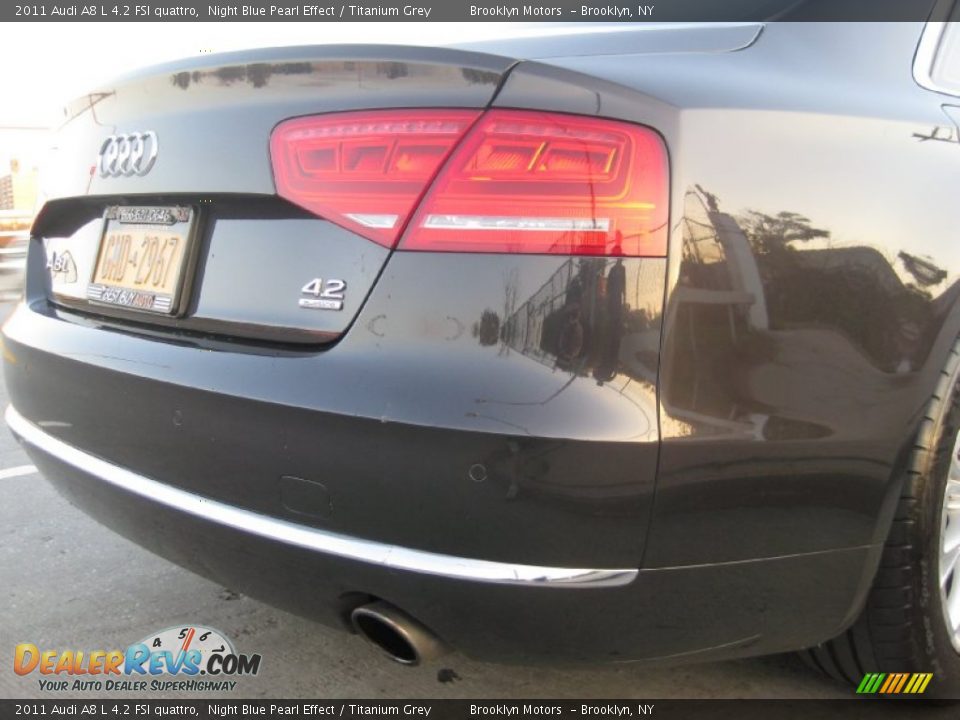 2011 Audi A8 L 4.2 FSI quattro Night Blue Pearl Effect / Titanium Grey Photo #15