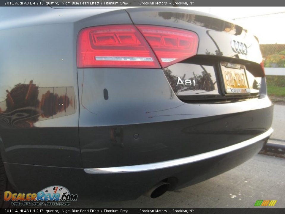 2011 Audi A8 L 4.2 FSI quattro Night Blue Pearl Effect / Titanium Grey Photo #16