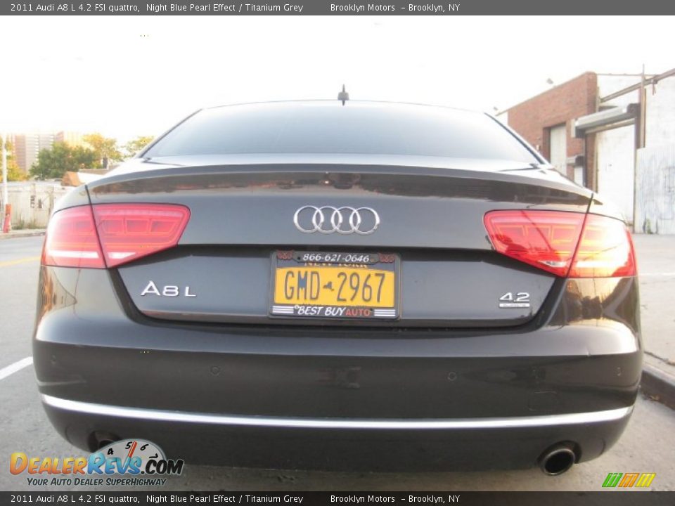 2011 Audi A8 L 4.2 FSI quattro Night Blue Pearl Effect / Titanium Grey Photo #22
