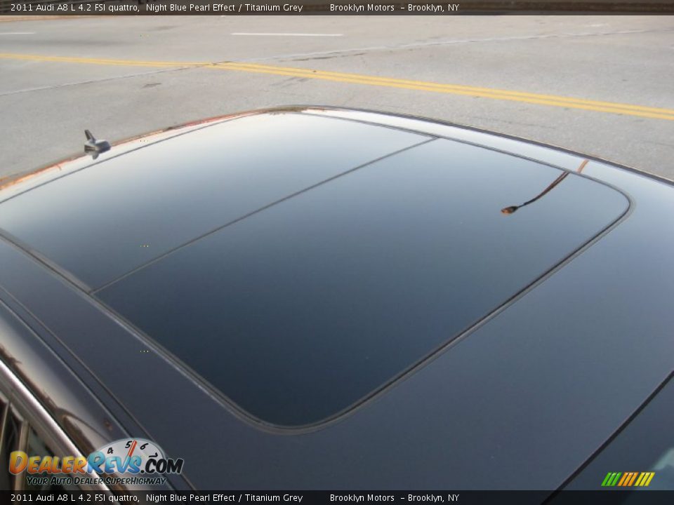 2011 Audi A8 L 4.2 FSI quattro Night Blue Pearl Effect / Titanium Grey Photo #23