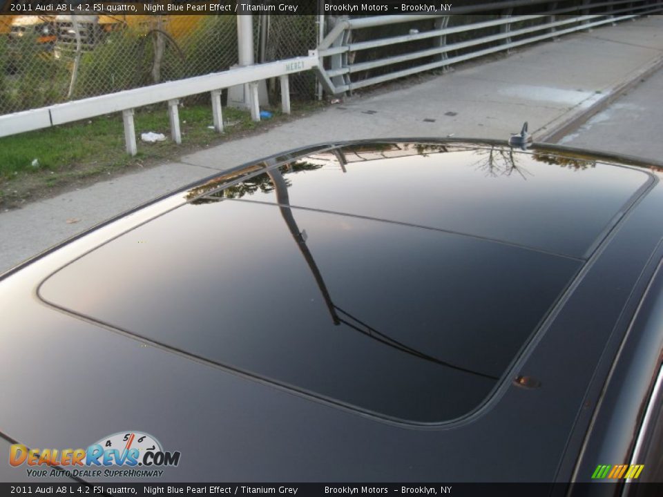 2011 Audi A8 L 4.2 FSI quattro Night Blue Pearl Effect / Titanium Grey Photo #24