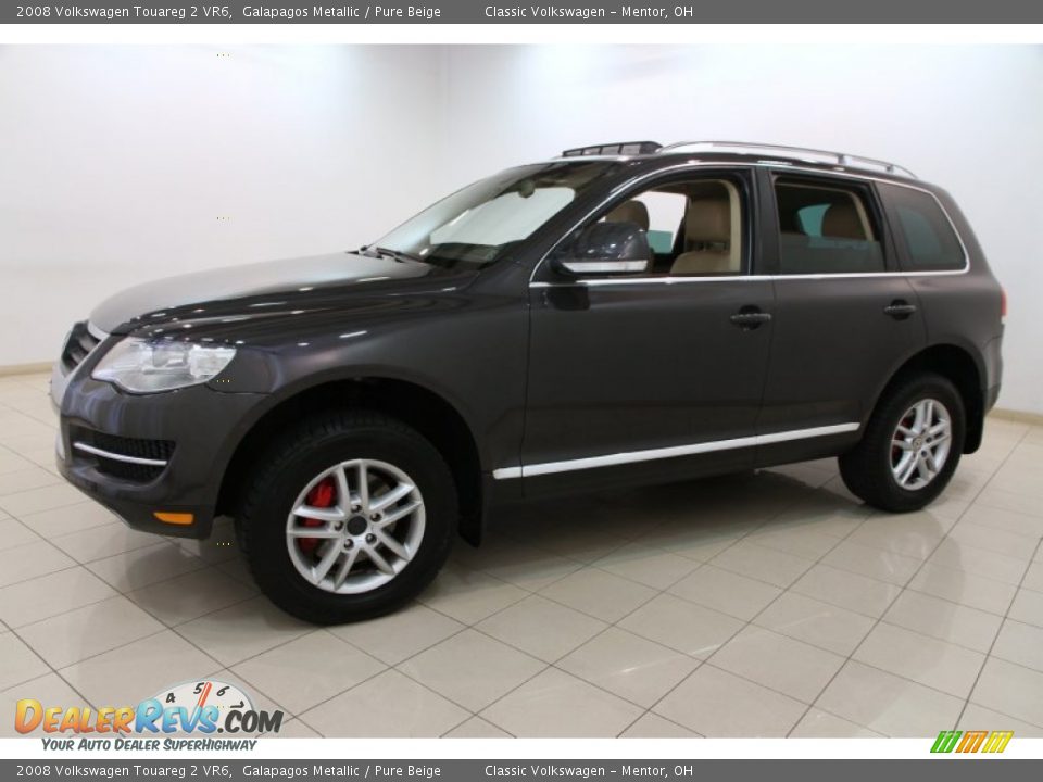 2008 Volkswagen Touareg 2 VR6 Galapagos Metallic / Pure Beige Photo #3