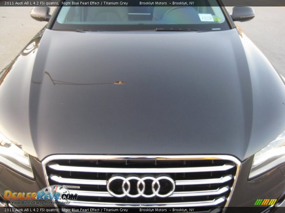 2011 Audi A8 L 4.2 FSI quattro Night Blue Pearl Effect / Titanium Grey Photo #25