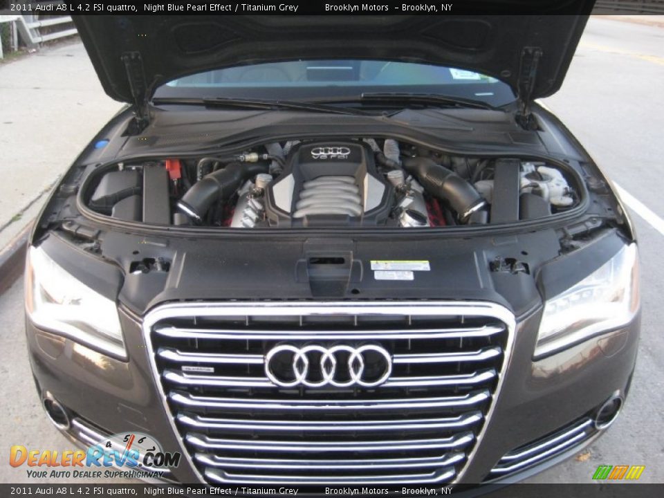 2011 Audi A8 L 4.2 FSI quattro Night Blue Pearl Effect / Titanium Grey Photo #26