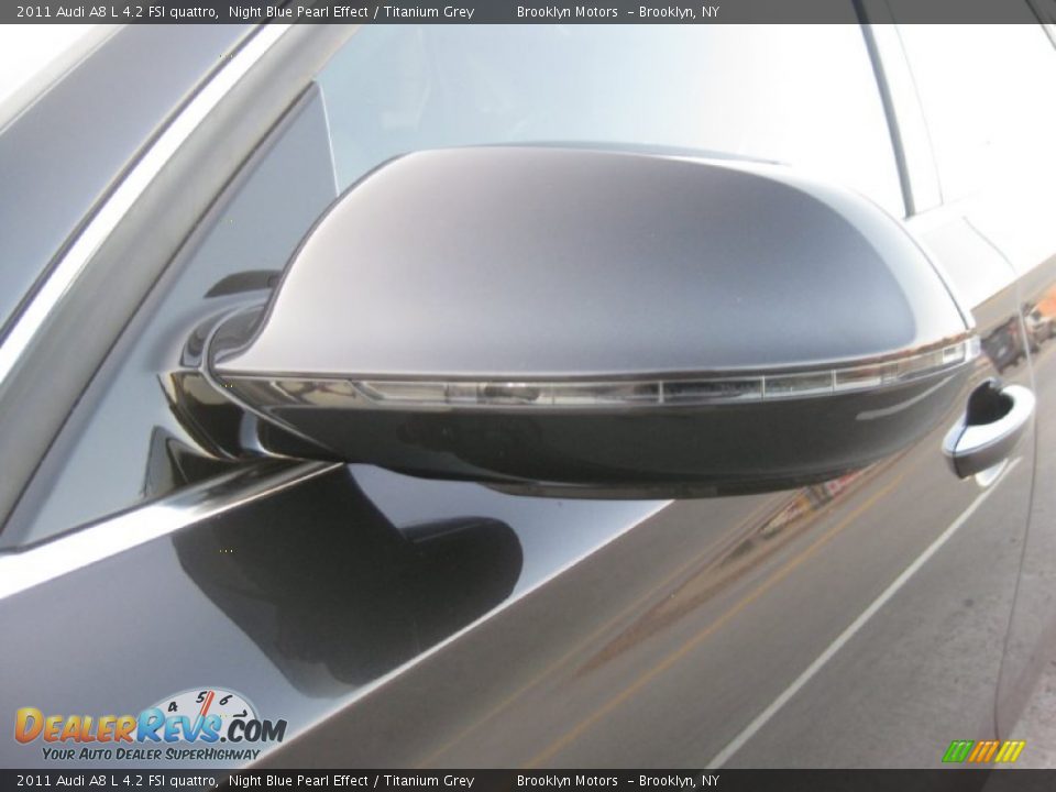 2011 Audi A8 L 4.2 FSI quattro Night Blue Pearl Effect / Titanium Grey Photo #27