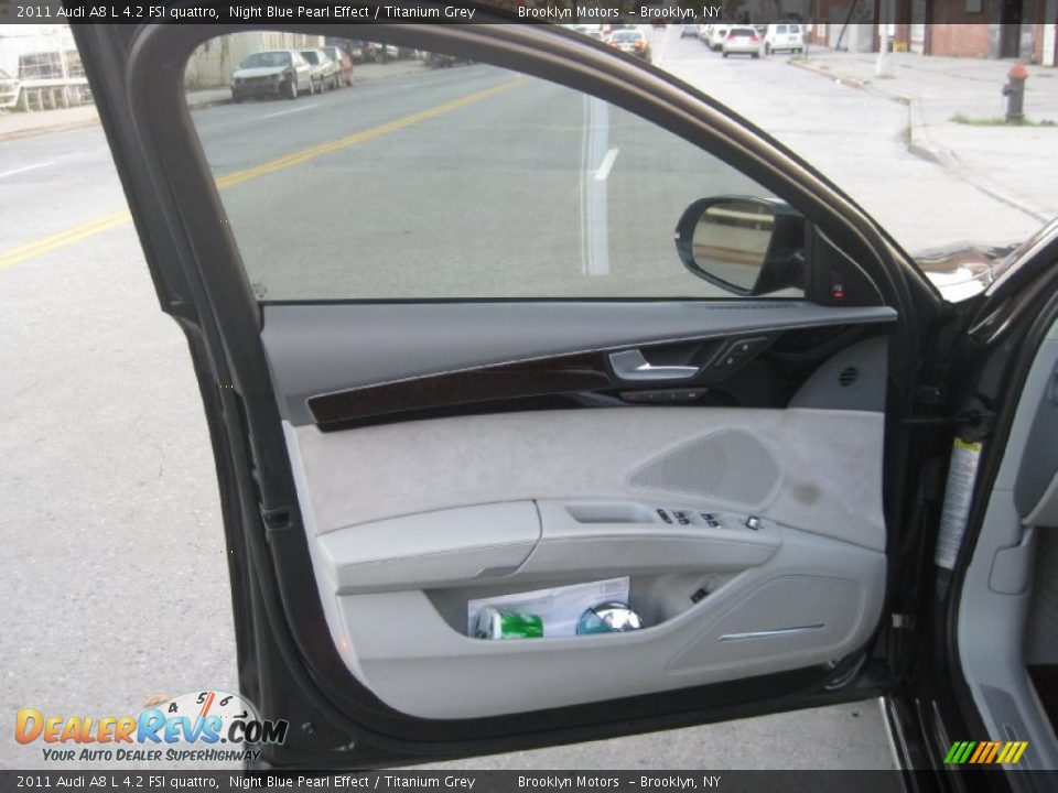 2011 Audi A8 L 4.2 FSI quattro Night Blue Pearl Effect / Titanium Grey Photo #29