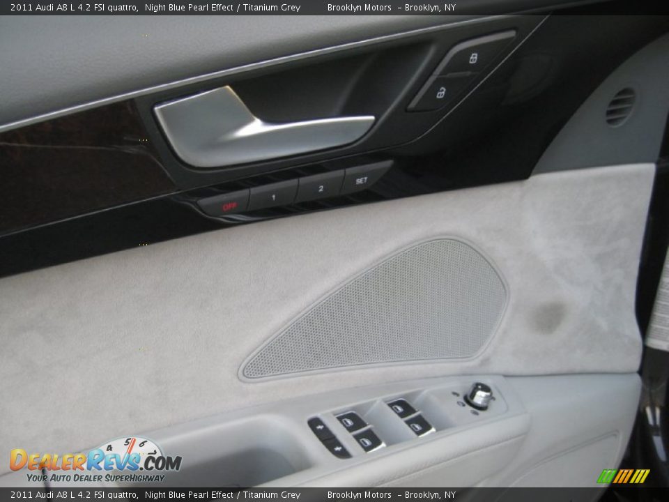 2011 Audi A8 L 4.2 FSI quattro Night Blue Pearl Effect / Titanium Grey Photo #30