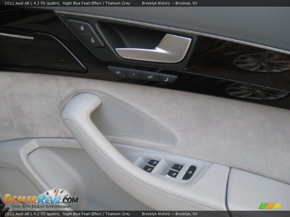 2011 Audi A8 L 4.2 FSI quattro Night Blue Pearl Effect / Titanium Grey Photo #32