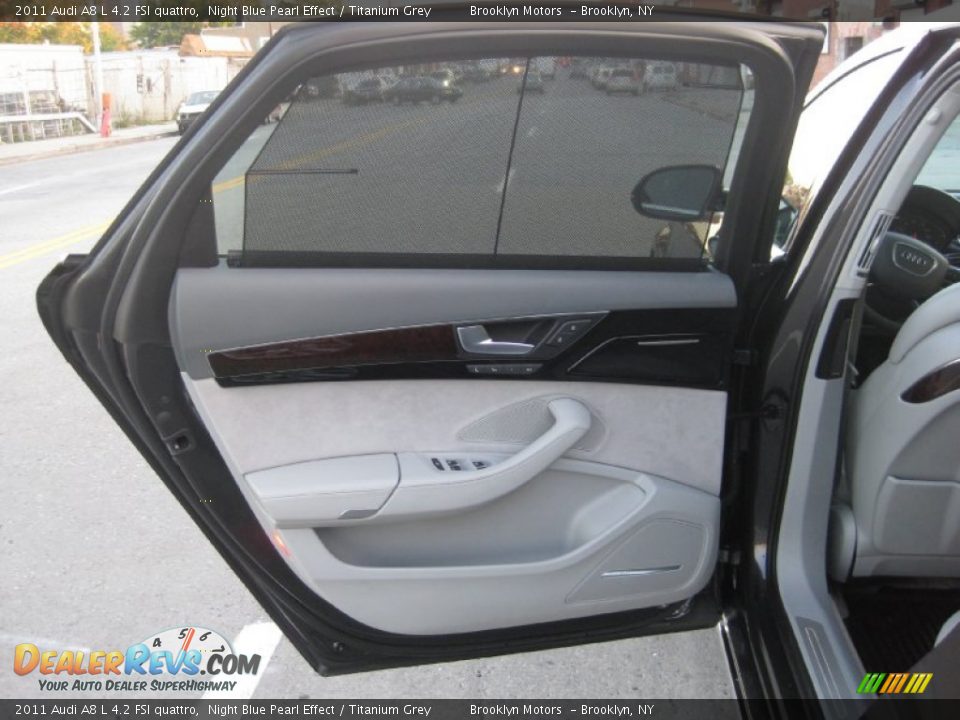 2011 Audi A8 L 4.2 FSI quattro Night Blue Pearl Effect / Titanium Grey Photo #33