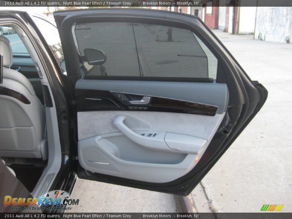 2011 Audi A8 L 4.2 FSI quattro Night Blue Pearl Effect / Titanium Grey Photo #35