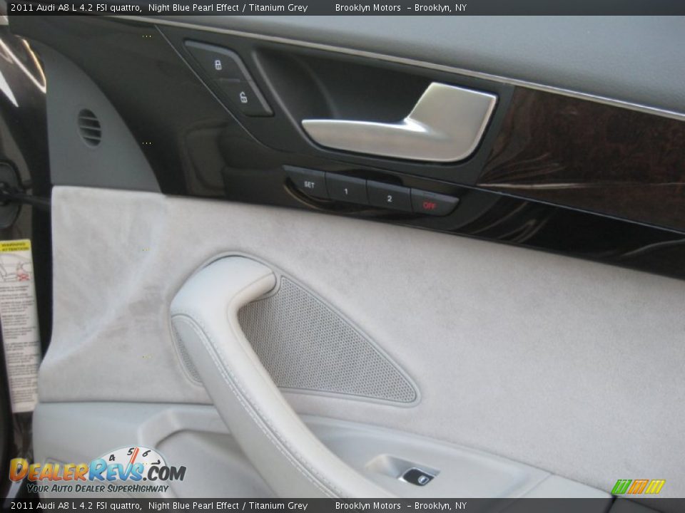 2011 Audi A8 L 4.2 FSI quattro Night Blue Pearl Effect / Titanium Grey Photo #36